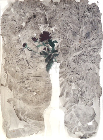 Untitled (Tall Vase), gouache on paper painting by Pennsylvania artist Gilbert Lewis available at Cerulean Arts.