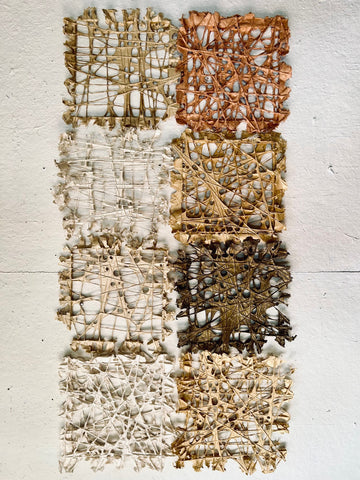All Together Now, string, paper pulp and pigments sculpture by Cerulean Arts Collective Member Anne Marble
