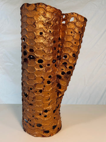 Outgrowth, wire, paper pulp and pigments sculpture by Cerulean Arts Collective Member Anne Marble