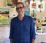 Cerulean Arts Collective Member Mark Willie in his Studio