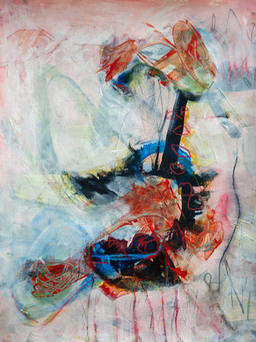 Copacetic #2, acrylic and pencil on paper painting