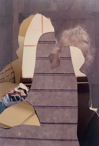 Journal Portrait (Grandfather and Granddaughter), photo collage by Philadelphia artist Kate McCammon