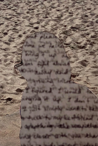 Journal Portrait (Sand), photo collage by Philadelphia artist Kate McCammon