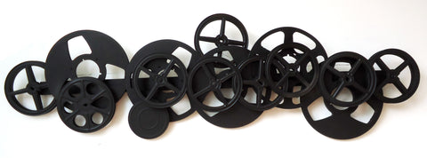 Film Noir, found object assemblage sculpture by Cerulean Arts Collective member Kathleen McSherry.