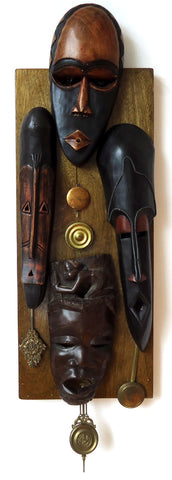 Tick, Tick, Tick ..., found object assemblage sculputure by Cerulean Arts Collective member Kathleen McSherry.