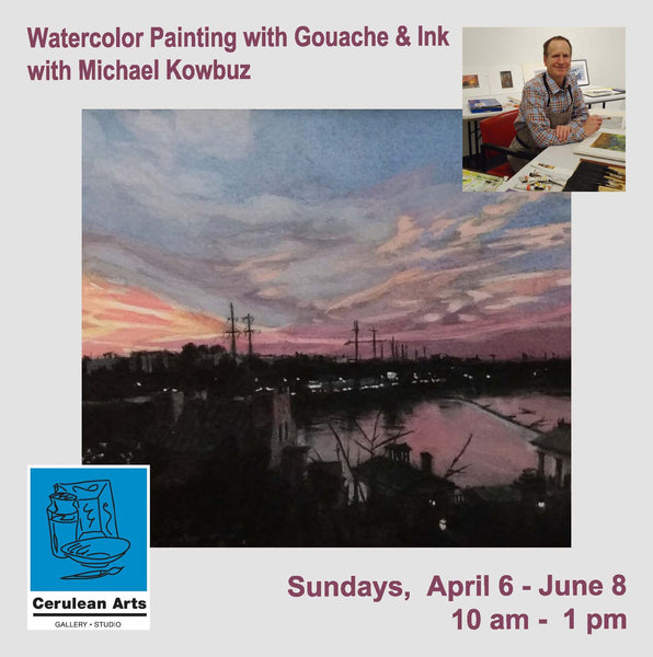Watercolor Painting with Gouache & Ink with Michael Kowbuz