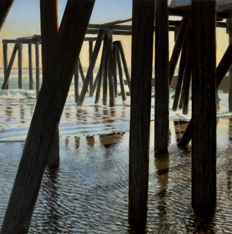 Atlantic City, oil on board painting by Rob Mooij