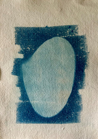 Vacancy, cyanotype on paper print by Cerulean Arts Collective Member Amanda Moseley.