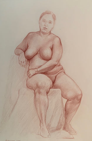 Anna, colored pencil drawing by New Jersey artist Roberto Osti.