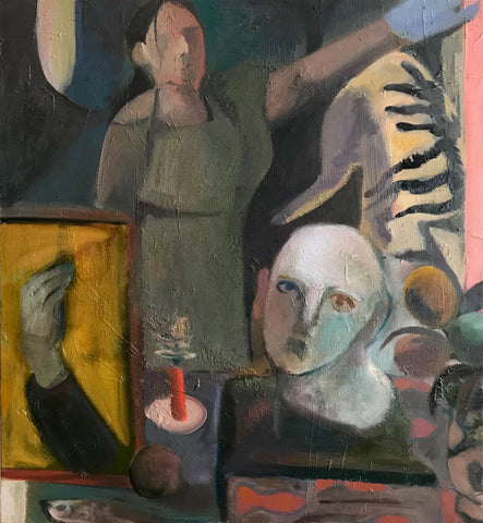 Intuitive Syntex, oil on canvas painting by Misato Pang