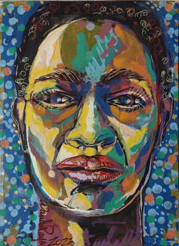 Intense, acrylic on canvas painting by Philadelphia artist Wanda Payne