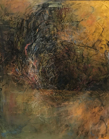 Canal Passage, pastel on paper painting Cerulean Arts Collective Member Ginny Perry