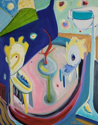 Gone, acrylic on canvas painting by Cerulean Arts Collective Member Stephanie Rogers