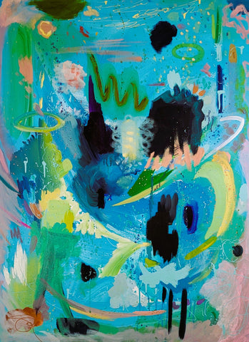 Nebula, acrylic on panel painting by Cerulean Arts Collective Member Stephanie Rogers.