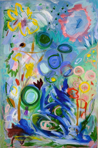 Rush, acrylic on canvas painting by Cerulean Arts Collective Member Stephanie Rogers