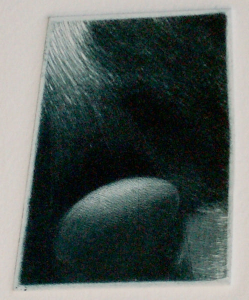 Annunciation, mezzotint print by Philadelphia artist Tony Rosati available at Cerulean Arts