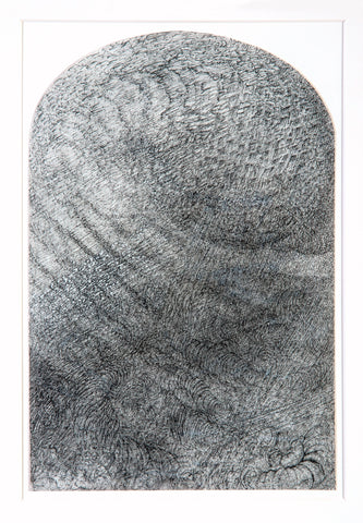 Sinbar 2, graphite and metal point on paper drawing by Philadelphia artist Michael Rossman