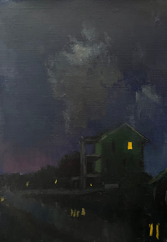 Jersey Shore Night Sky, oil on linen painting by Cerulean Arts Collective Member Sean Sauer