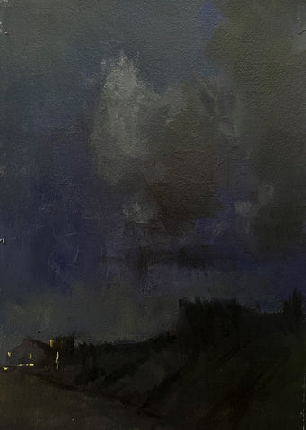 Jersey Shore Night Clouds, oil on linen painting by Cerulean Arts Collective Member Sean Sauer