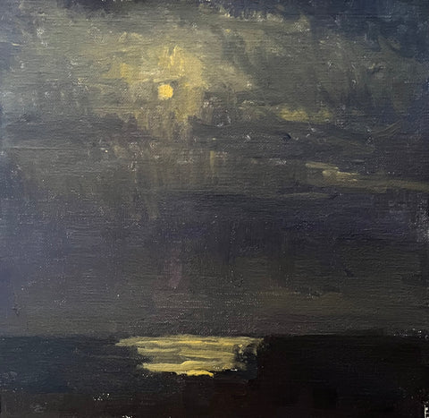 Moonlight, oil on linen painting by Cerulean Arts Collective Member Sean Sauer