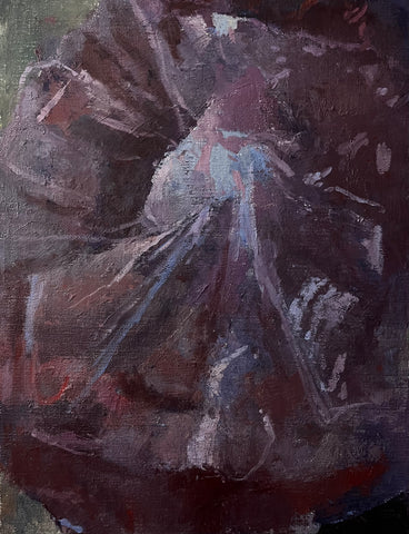 Plastic Bag, oil on linen painting by Cerulean Arts Collective Member Sean Sauer