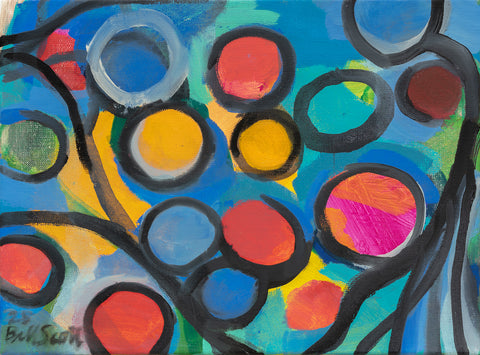 Bubble II, oil on canvas painting by Philadelphia artist Bill Scott.&nbsp; Included in the exhibition Love Letters to an Unknowable Future - Paintings and Works on Paper, at Cerulean Arts April 23 - May 18, 2025.