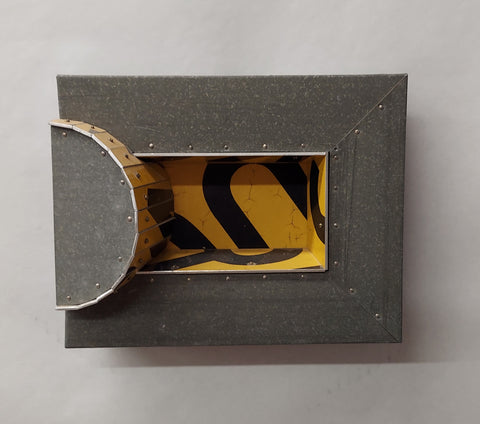 U-Turn, mixed media wall sculpture by Pennsylvania artist Gene Shaw