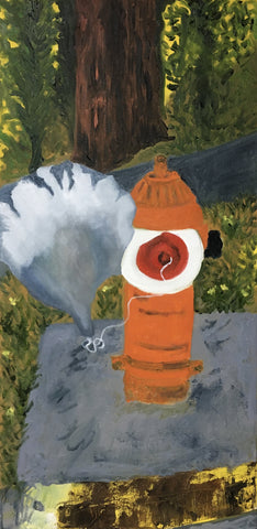 Party Boy, oil on canvas painting by Cerulean Arts Collective Member Susan Sullivan