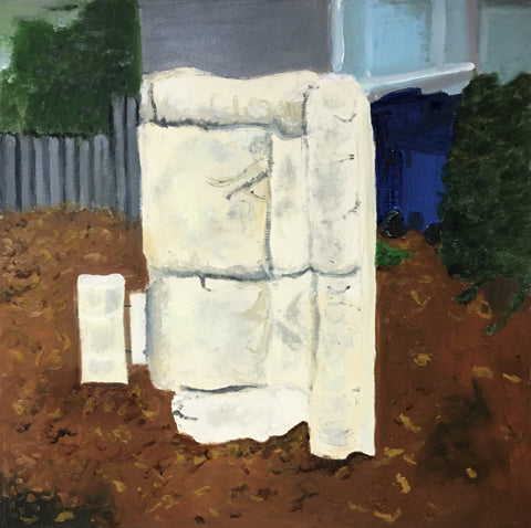 Side Swipe, oil on canvas painting by Cerulean Arts Collective Member Susan Sullivan