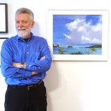 Joseph Sweeney during his exhibition at Cerulean Arts