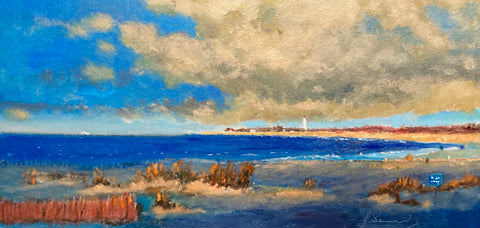 Morning at the Cove, acrylic on canvas panel painting by Cerulean Arts Collective Member Joseph Sweeney