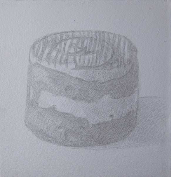 Birthday 1, silverpoint on paper drawing by Cerulean Arts Collective Member Allison Syvertsen. 