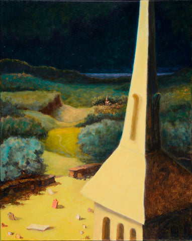 La vallée des cloches (Valley of the Bells), oil on linen painting by Cerulean Arts Collective Member Jeff Thomsen