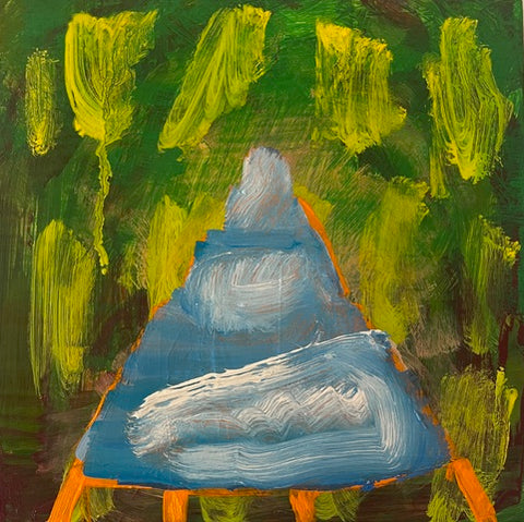 House of Sky, oil on panel painting by Maine artist Louise Vinueza.