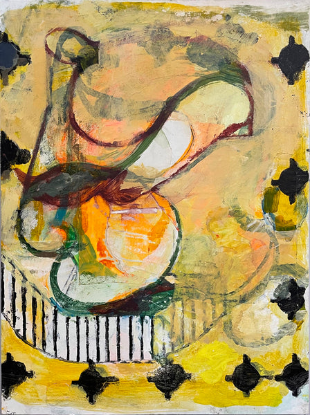 A Trophy Atrophy, acrylic and paper on panel painting by Ryan Ward available at Cerulean Arts