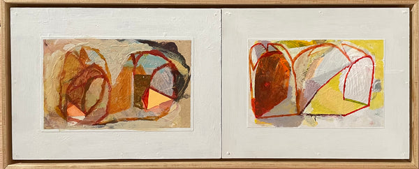 There's Construction on King's Highway, acrylic and paper on panel painting by Ryan Ward available at Cerulean Arts