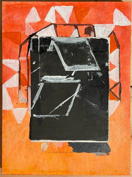 To Place Get Hold, paper and acrylic on panel painting by Ryan Ward available at Cerulean Arts.