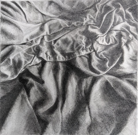 Divide, graphite on Arches 140 lb hot press paper drawing by Cerulean Arts Collective member Kathleen Wert