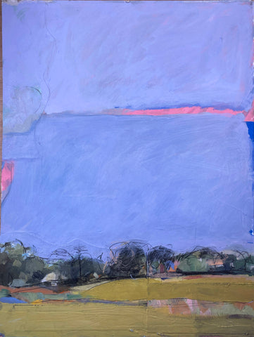 Greenwich Farm 2, mixed media collage on board by Cerulean Arts Collective member Mark Willie