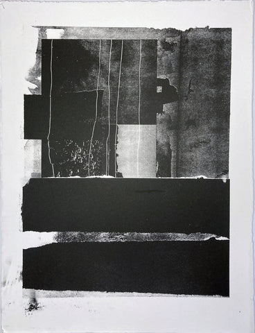 Untitled 2, stone lithograph on paper print by Cerulean Arts Collective member Mark Willie