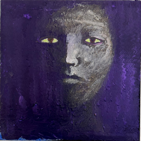 Wava at Night, acrylic on canvas painting by Cerulean Arts Collective Member Ruth Wolf